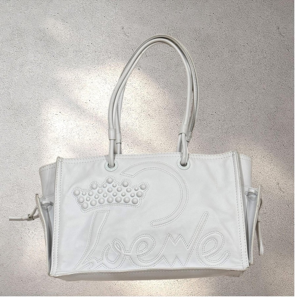 Loewe White crown Tote Bag